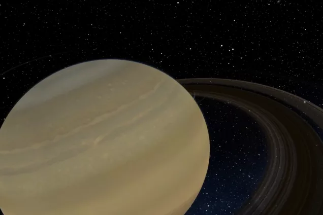 Saturn. Image is simulated using Digital Sky Dark Matter.