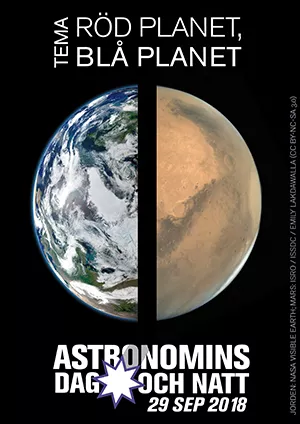 Poster with Earth and Mars