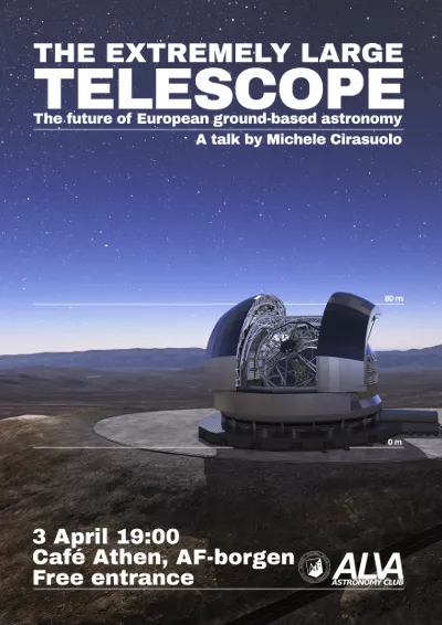 Poster with a telescope 