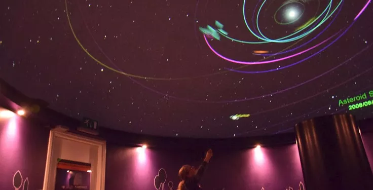 Lund University Planetarium demonstration. Photo.