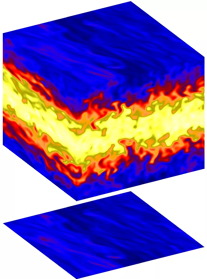 Astronomical computer simulation.