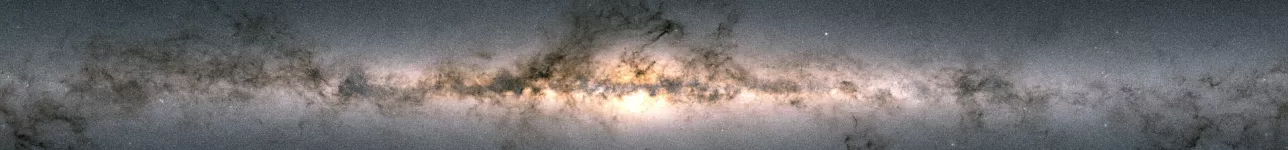 View of the Galactic plane. Astronomical photo based the Gaia mission