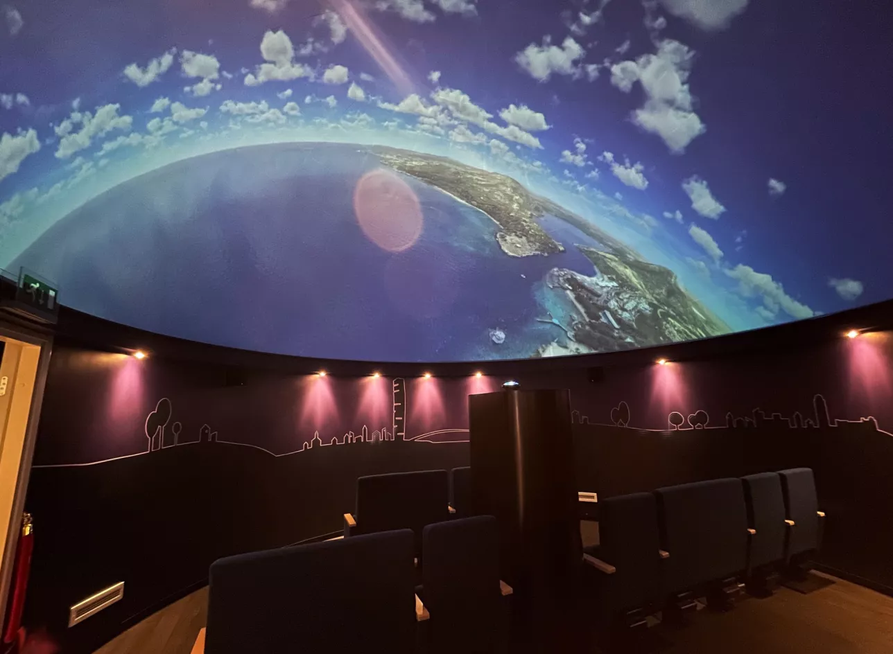 Empty planetarium. Photo.