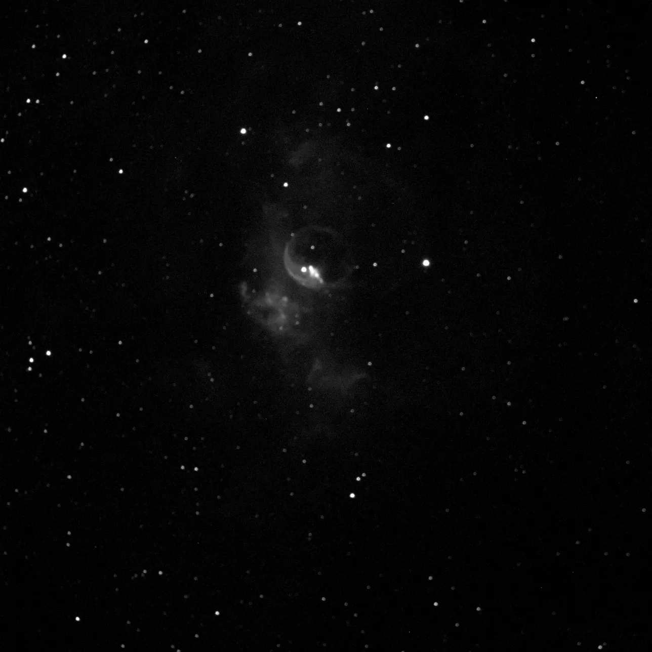 Bubble Nebula, picture taken by telescope.