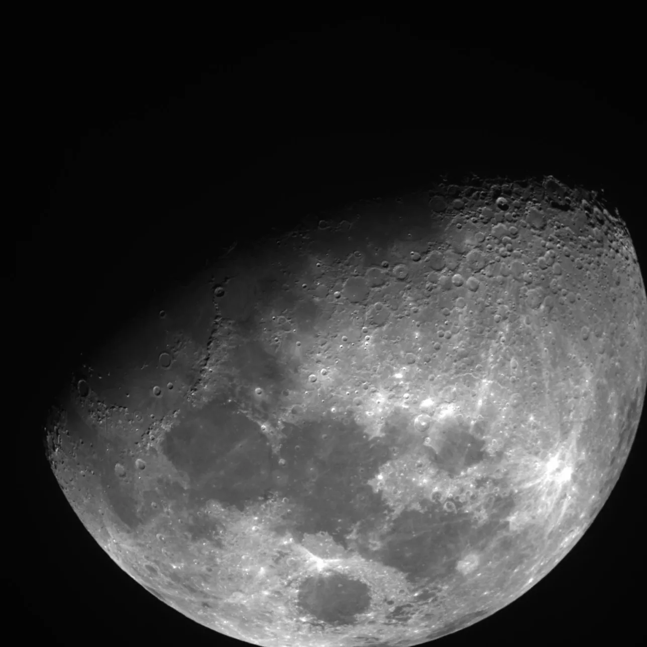 The Moon, picture taken with telescope.